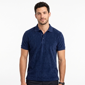 Camiseta de Verano para Hombre, Tejido de Rizo, Estilo Resort, Lujo Casual, OEM, ODM, Venta al Por Mayor, Fábrica, Logotipo Personalizado, MOQ Bajo, Secado Rápido - Product Image 1