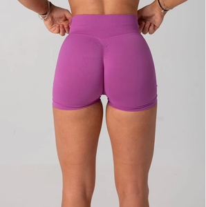 Solid Color Soft Women Fitness Sports Yoga Short <b>Leggings</b> Comprehensive Training Jog High Waist Short Shorts - Product Image 4