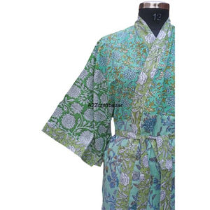 Vêtement de plage court en coton doux 100% de luxe pour femmes, robe kimono bohème, tenue décontractée pour filles et femmes - Product Image 4