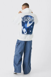 OEM blanco de gran tamaño de impresión personalizada Logotipo de peso pesado sudaderas con capucha Unisex deportes Casual Streetwear logotipo sudaderas con capucha 100% algodón - Product Image 2