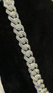 12mm <b>Real</b> VVS1 Moissanite Diamond Cuban Link Chain Hip Hop Chain VVS Diamond Chain BustDown Cuban <b>Necklace</b> - Product Image 4