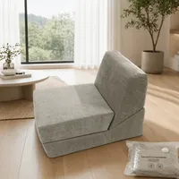 Sofá Cama Reclinable Convertible de Alta Densidad y Esponja Resiliente que Ahorra Espacio para Uso Doméstico y Hotelero