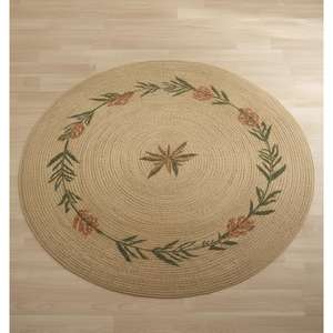Wholesale Handmade Rug Vintage Round Organic Jute Hall <b>Runner</b> Export Selling Floral Round Jute Rug Available at Low Price - Product Image 1