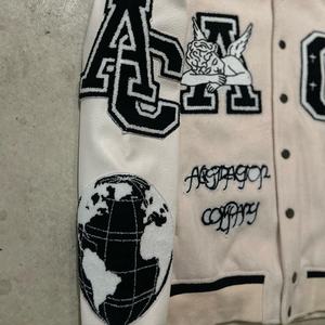 OEM personalizado Varsities chaqueta Chenille parches bordados Letterman Hip Pop hombres Universidad Varsity chaqueta - Product Image 4