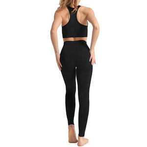Ensemble de yoga pour femmes par le fabricant Stylish Solid Color Professional Design New Fashion Reversible Feature - Product Image 4