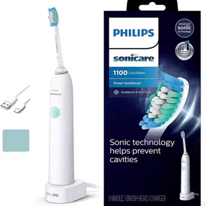 Pour Philips pour Sonicare DailyClean 1100 brosse à dents électrique Rechargeable pour enfants blanc brosse à dents sonique de Type moyen - Product Image 1