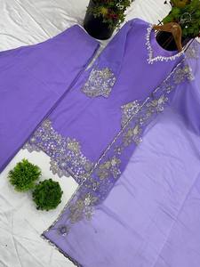 Designer Silk <b>Top</b>-Bottom and Dupatta Set with Heavy Embroidery and <b>Sequins</b> for <b>Party</b> Occasions - Product Image 5