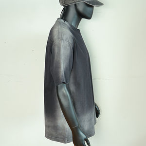 T-shirt vierge personnalisé style doux pour hommes, 220 grammes, délavé à l'acide, vente en gros avec étiquettes personnalisées - Product Image 3