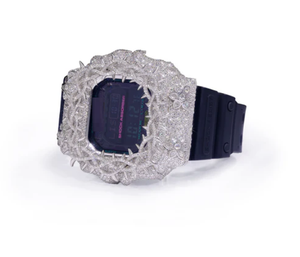 Montre à lunette ronde en acier inoxydable avec diamant moissanite, résistance à l'eau 10 bars - Product Image 2
