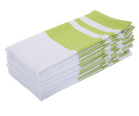 Ensemble de 8 serviettes carrées en coton vintage faites à la main, 100% réutilisables, écologiques, bio, brodées, logo personnalisé, couleur personnalisée, pour la maison