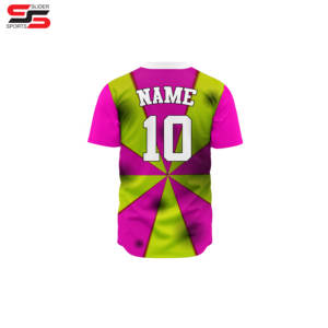 Wholesale Cheap Sublimated Baseball Jerseys Custom Made Breathable Baseball t Shirt Men's Baseball Button up - Product Image 6