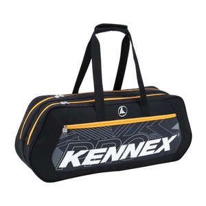 Bolsa de Tenis PROKENNEX, Negra/Gris, Rectangular, con 3 Compartimentos para 6 Raquetas, Impermeable, con Logotipo Personalizado, para Deportes al Aire Libre - Product Image 1