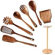 PRODUCTS Natural Teak Or Acacia Wooden <b>Kitchen</b> <b>Utensils</b> Set With Spoon Rest Wooden Cooking Spoons Set and <b>Utensils</b> <b>Holder</b> - Product Image 6