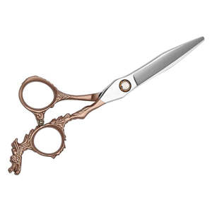 Ciseaux de coiffure en acier inoxydable de haute qualité avec poignée de dragon repose-doigt miroir polonais-pour une utilisation de beauté - Product Image 2