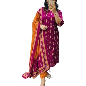 High Quality Long Kurti Set for <b>Women</b> Traditional Ethnic Festival Wear Suit Comfortable Fabric Factory Direct Manufacturer - Product Image 1