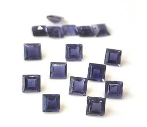 Iolite ธรรมชาติ3มม.-8มม. ตัดเหลี่ยมเพชรพลอยหลวมสำหรับทำเครื่องประดับ - Product Image 4