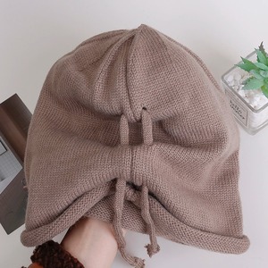 Warm Knitted Baggy Beanie Hat for Women <b>Men</b> Kpop Drawstring Slouchy Wool <b>Cap</b> Winter Spring Soft Skullcaps Outdoor Windproof - Product Image 5