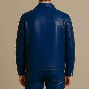 Vente en gros d'ensemble veste et pantalon en cuir pour hommes personnalisés ensemble veste et pantalon en cuir pour hommes personnalisés pour adultes - Product Image 5