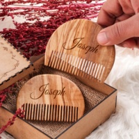 Peines para el Cabello de Madera de Olivo Hechos a Mano ArtisRaw de Primera Calidad, Diseño Rectangular, Estilo Europeo Americano, Duraderos y Ecológicos