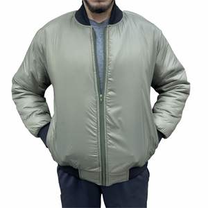 Veste bomber imperméable de haute qualité en patchwork avec logo personnalisé brodé en gros pour unisexe - Product Image 1
