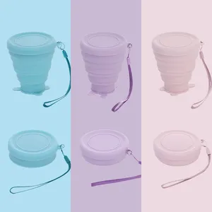 Экологичная силиконовая складная чашка на заказ, портативная складная Складная кружка, чашка