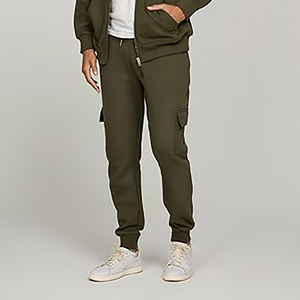 Nueva moda ropa casual Fleece personalizado cargo botones hombres Fleece pantalones de chándal pantalones para hombres - Product Image 3