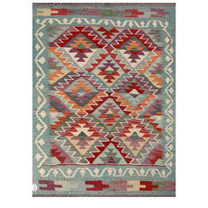 Alfombra Kilim de Maimana, Afganistán, 175 x 129 cm, Alfombras y Juegos de Alfombras - Product Image 1
