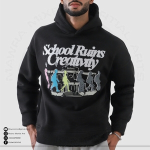 Vente en gros de sweats à capuche d'hiver personnalisés, broderie vieillie, tissu molletonné 100% coton épais, écologique, séchage rapide, unisexe - Product Image 5