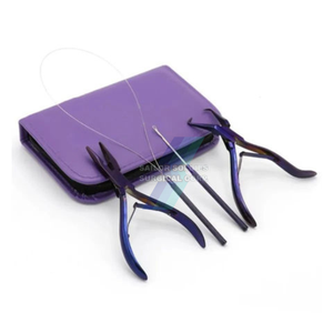 Kit d'outils d'extension de cheveux de fabrication personnalisée avec accessoires personnalisés en emballage de caisse de couleur noire avec étiquetage de logo personnalisé - Product Image 2