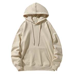 Vente chaude qualité supérieure goutte épaule à capuche 400 Gsm tissu polaire épais avec pull à capuche surdimensionné - Product Image 4