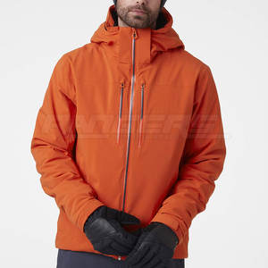Veste de pluie à capuche orange pour hommes, nouveauté avec logo personnalisé, veste coupe-vent imperméable, vente en gros - Product Image 6
