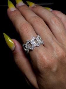 Bague de fiançailles et de mariage en argent sterling plaqué or, taille ajustable, personnalisée, avec moissanite de 1 carat certifiée GIA IGI, cultivée en laboratoire, style vintage - Product Image 2