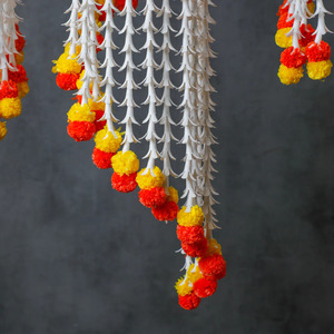 โคมระย้าดอกไม้, ตกแต่งแขวนผนัง, ตกแต่งบ้านสวน, jhoomar ดอกไม้, ตกแต่งแนวโน้ม, ตกแต่งเทศกาล, jhumar เทียม - Product Image 3