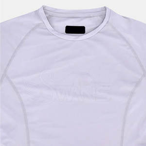 Camisas de compresión de alta calidad para hombre, peso ligero, ajustado, Color sólido, secado rápido, cuello redondo, ropa de entrenamiento hecha de algodón/Bambú - Product Image 5