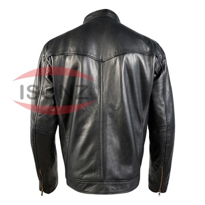 Chaqueta de Cuero Negra de Moda para Hombre, Chaqueta de Invierno y Otoño - Product Image 2