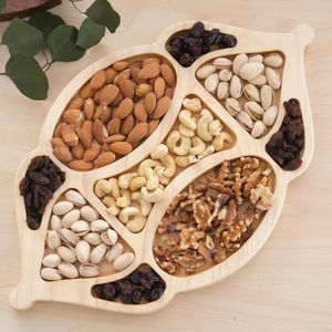 Colonne Plateau En Bois Pour Le Ramadan Parfait Pour Servir Des Fruits Secs Bonbons Dates Et Décor De Table De Fête Fabriqué À La Main De L'Inde - Product Image 1