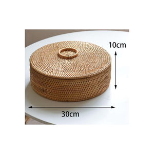 Panier organisateur rond en rotin Vente en gros Panier à ustensiles Panier de rangement naturel Panier en rotin écologique fabriqué au Vietnam - Product Image 3