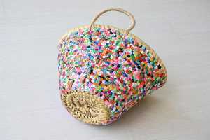 Sac de plage de luxe élégant en paille à sequins, panier marocain, sac fourre-tout tissé pour filles, sac de vacances bohème, couleurs personnalisées B2B - Product Image 2