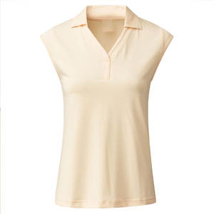 Fresh Piece Best Article Market Suministro en línea Camiseta Polo para mujer Friendly Budget Stand Collar Camiseta polo sin mangas única - Product Image 5