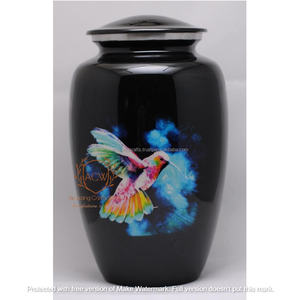 Black Finished Diamond Cutting Metal Aluminum Funeral Urns Human Adult <b>Ash</b> Cremation Urns Cat <b>Dog</b> Urns at Acceptable Prices - Product Image 1