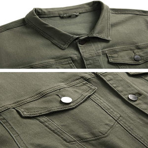 Chaqueta Vaquera para Hombre, Tendencia Principal, Hecha a Medida, Ligera, Transpirable, Cómoda, Cuello Alto, Resistente al Viento, Estilo Vintage - Product Image 5