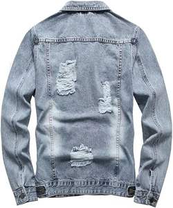 Veste en jean délavée pour homme - Product Image 5