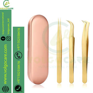 Pinces à sourcils en acier inoxydable de qualité supérieure, professionnelles, multicolores, certifiées CE ISO, revêtement papier, style unique - Product Image 2