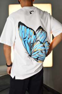 Camiseta extragrande de algodón pesado 100% para hombre, Camiseta holgada de secado rápido con estampado personalizado, Media manga corta, diseño de hombro caído, personaje - Product Image 4
