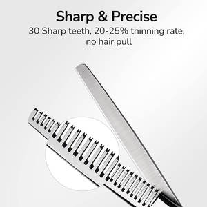 กรรไกรตัดผมและซอยผมสแตนเลสระดับมืออาชีพ ดีไซน์ตามหลักสรีรศาสตร์ กรรไกรตัดผมและซอยผมสแตนเลส - Product Image 2