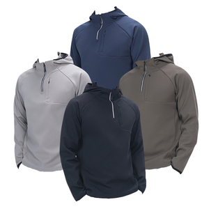 Camiseta Deportiva Casual de Manga Larga con Cierre para Hombre, Secado Rápido, Antibacteriana, Transpirable, Elástica en Cuatro Direcciones, para Entrenamiento de Otoño, Venta al por Mayor - Product Image 1