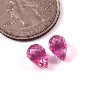 Saphir rose de laboratoire 4x6mm, taille goutte d'eau, facetté, calibré, pierre précieuse en vrac certifiée, fournisseur en gros pour la fabrication de bijoux - Product Image 1