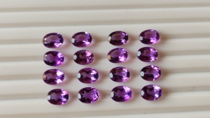 Lote al por mayor de piedras preciosas de cuarzo facetado de amatista natural Color medio corte ovalado redondo piedras de 7x5mm de Brasil para joyería - Product Image 3