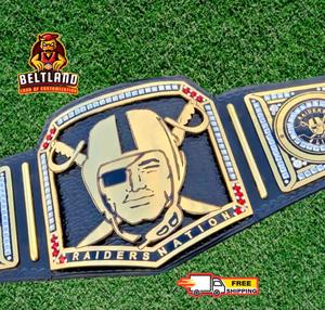 Ceinture de champion des Raiders de Las Vegas pour adultes, neuve, fabriquée en zinc 2 mm 4 mm, équipement d'arts martiaux - Product Image 4