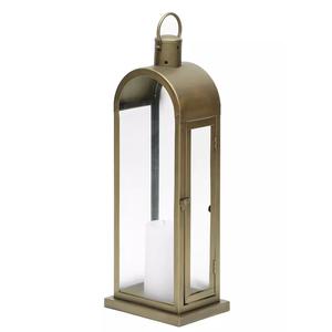 Lanterne dorée moderne Décorative pour la maison Mariage Intérieur Extérieur Événements Fêtes Éclairage Bougeoir en métal Lanterne de finition dorée - Product Image 1